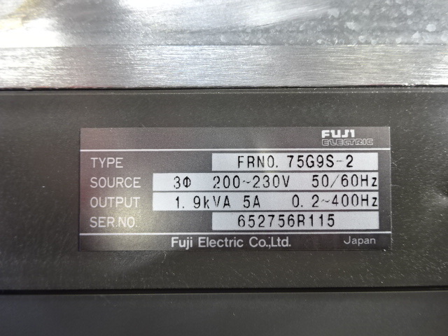 富士　インバーター　FRN0.75G9S-2　0.75KW　速度調節器　周波数変換器　スピードパック　A101_画像5