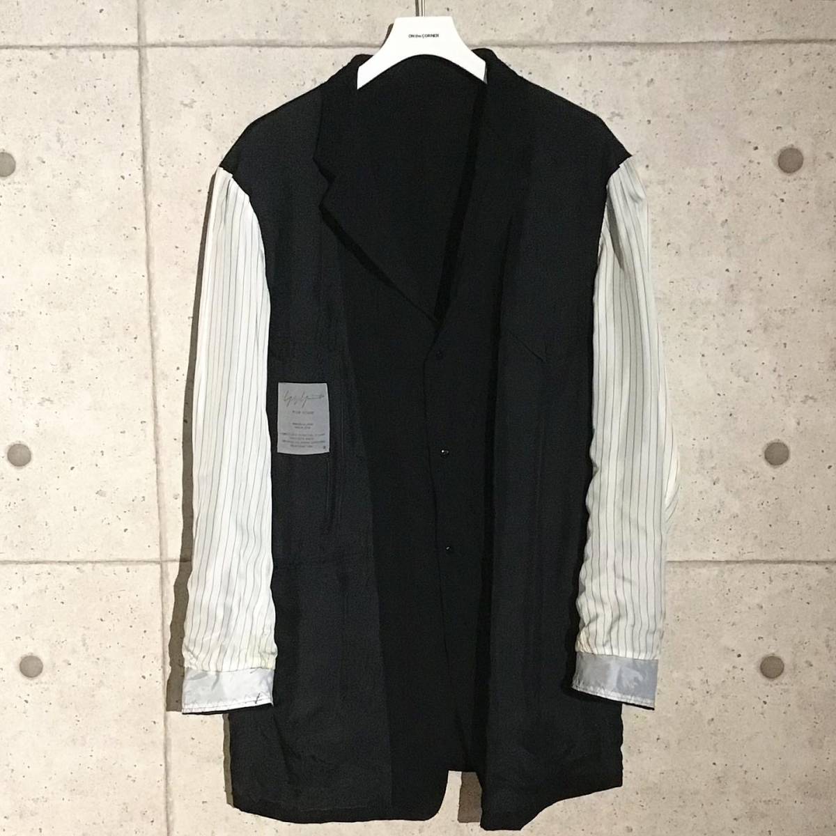 ONtheCORNER ITEM No.979/YohjiYamamoto POURHOMME ヨウジヤマモトプールオム 刺し子 ロングジャケット 95ss size:S