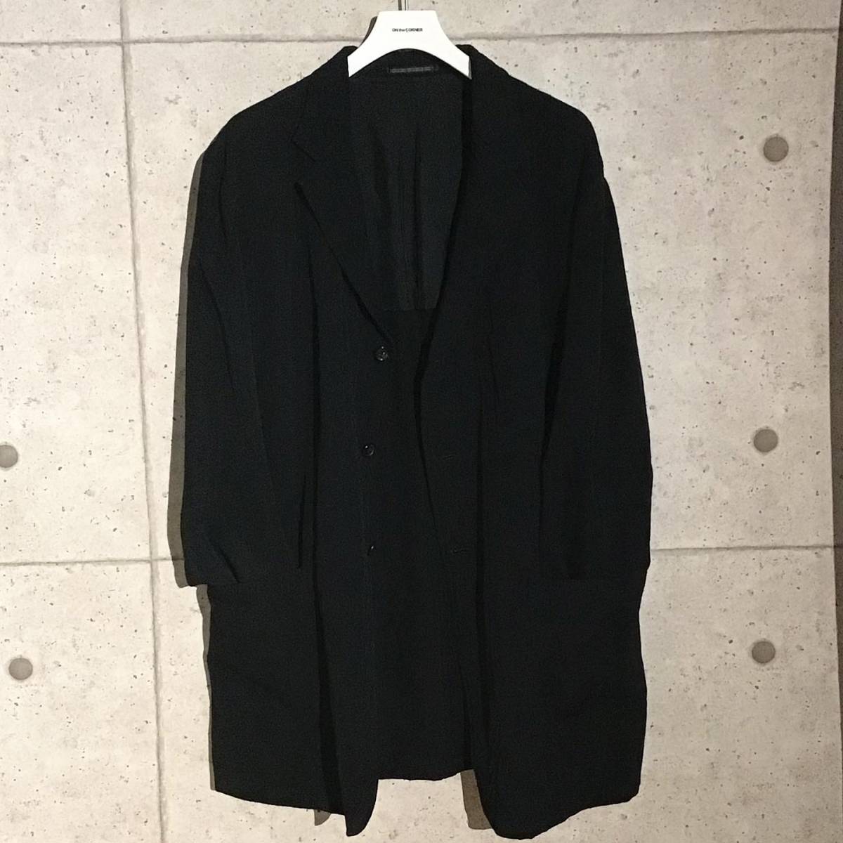 ONtheCORNER ITEM No.979/YohjiYamamoto POURHOMME ヨウジヤマモトプールオム 刺し子 ロングジャケット 95ss size:S