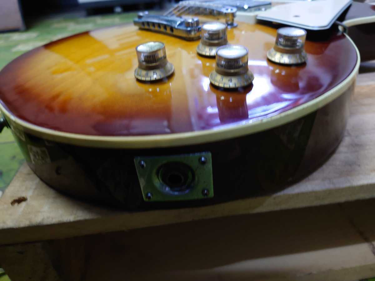 グネコロゴ、グレコ、レスポールタイプ、エレキギター1970年代初めのタイプ、型番、シリアルナンバー不明です。ギター工房にてソリ修理終了_画像4