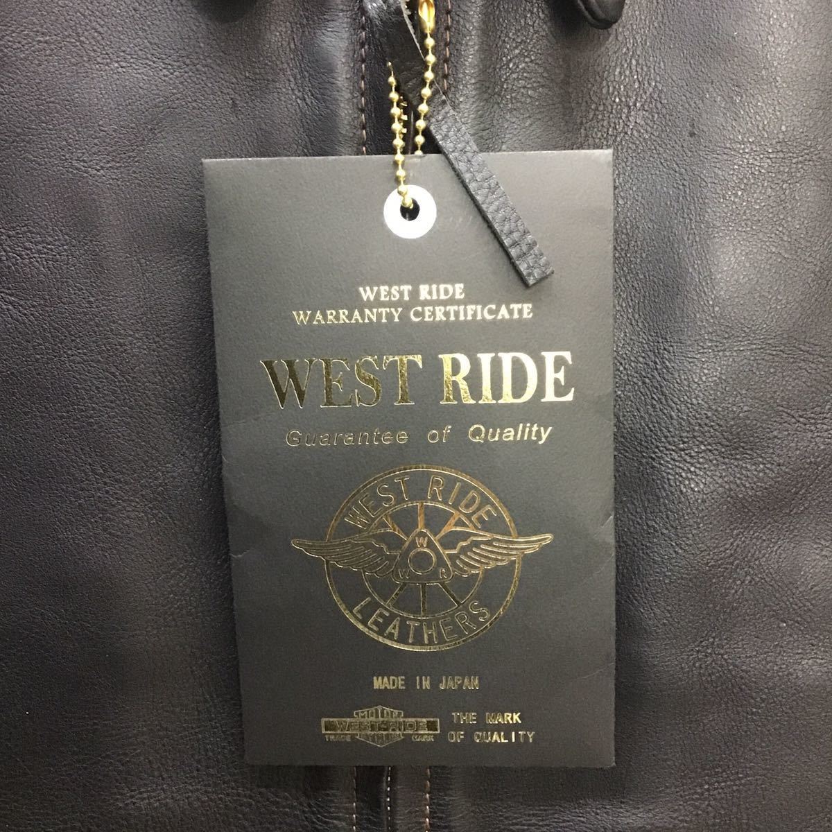 220206【WEST RIDE】ウエストライド シングルライダースジャケット 42 ブラック WR-CHPWCJ レザー 2018年製_画像3