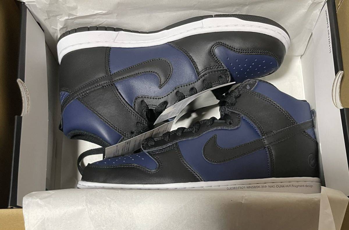 ☆新品☆25.5cm NIKE DUNK HIGH x Fragment Midnight Navy ナイキ ダンク ハイxフラグメント ミッドナイトネイビー_画像2