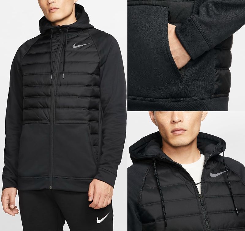  осталось немного XL Nike sa-ma полный Zip f-ti winter laizdo осмотр с хлопком hybrid жакет Parker down флис чёрный / черный 