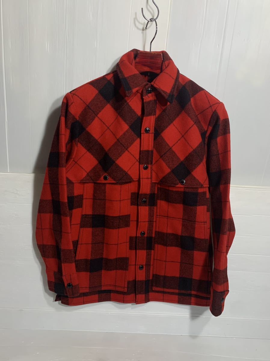 FILSON フィルソンガーメント　USA製　赤黒ブロックチェック LOT95 ダブルマッキーノクルーザー　ハンティングジャケット　SM バッファロー_画像3