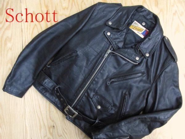 ☆ショット SCHOTT☆118 オイルドカウハイドレザー ダブルライダース