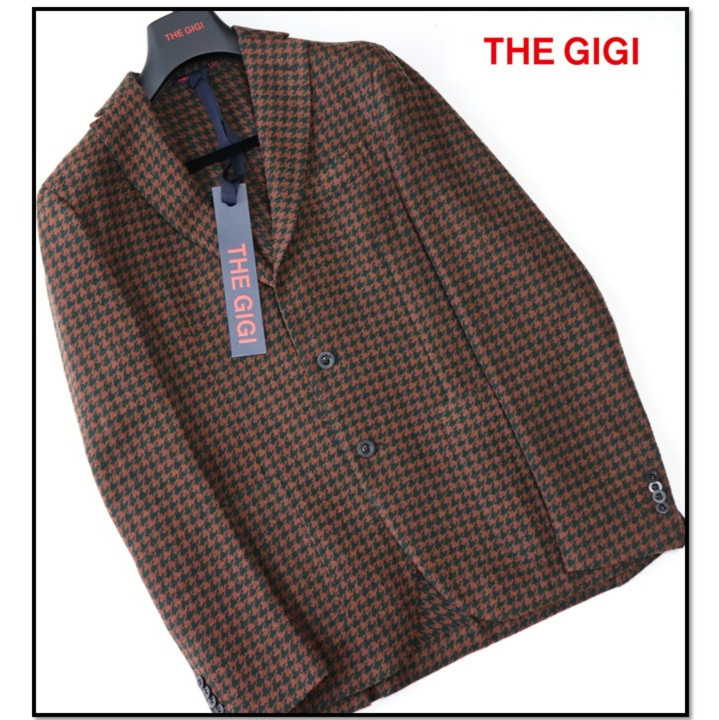 107,800円新品タグ付き【THE GIGI ザ ジジ】伊製 千鳥格子 2Bジャケット 48 付属ハンガー付き v261_画像1