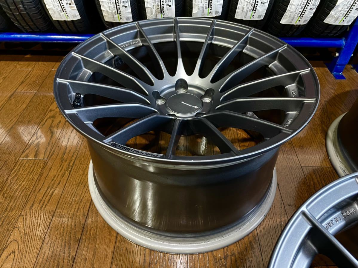 美品)ENKEI RS05RR 18×10.5J+25 5H-114.3 4本 ホイールのみ