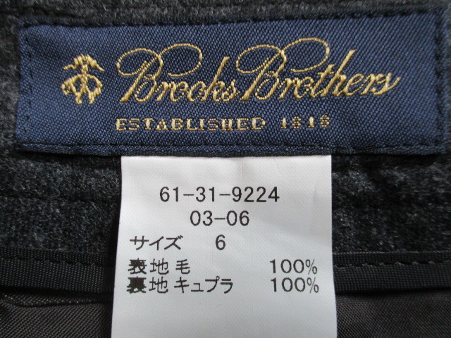 a776　Brooks Brothers　ブルックスブラザーズ　ウールパンツ　サイズ6　グレー系　51-8_画像5