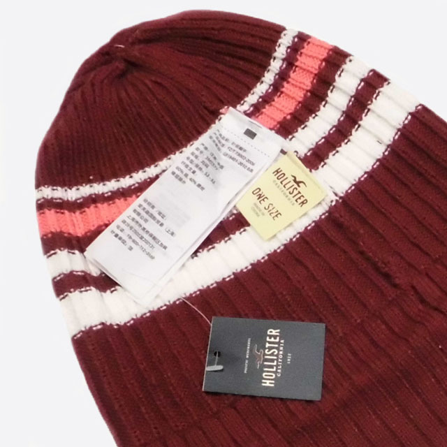 *SALE*Hollister/ Hollister * rib knitted border Beanie (Brown)