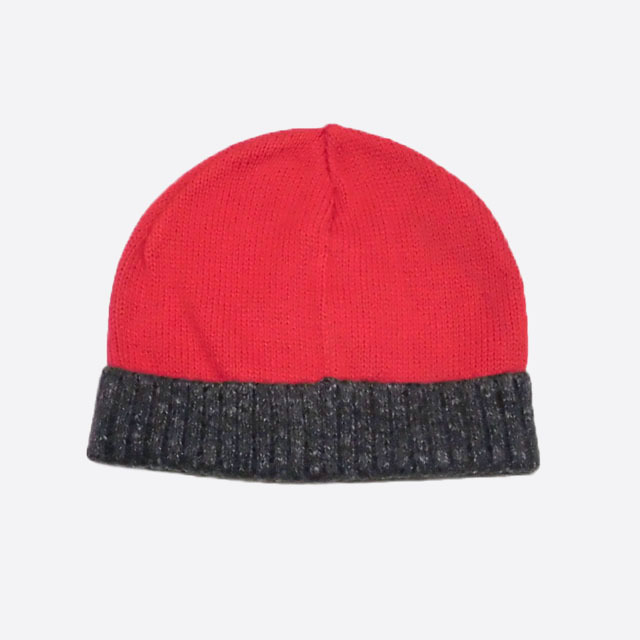 *SALE*Hollister/ Hollister * duck me embroidery entering knitted Beanie (Red/Grey)
