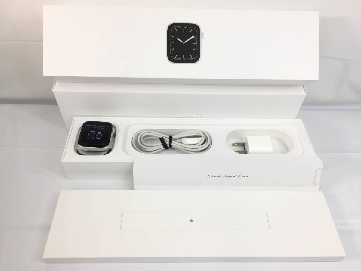 △▽【初期化済】Apple Watch Series5 44mm シルバー/GPSモデル/A2093