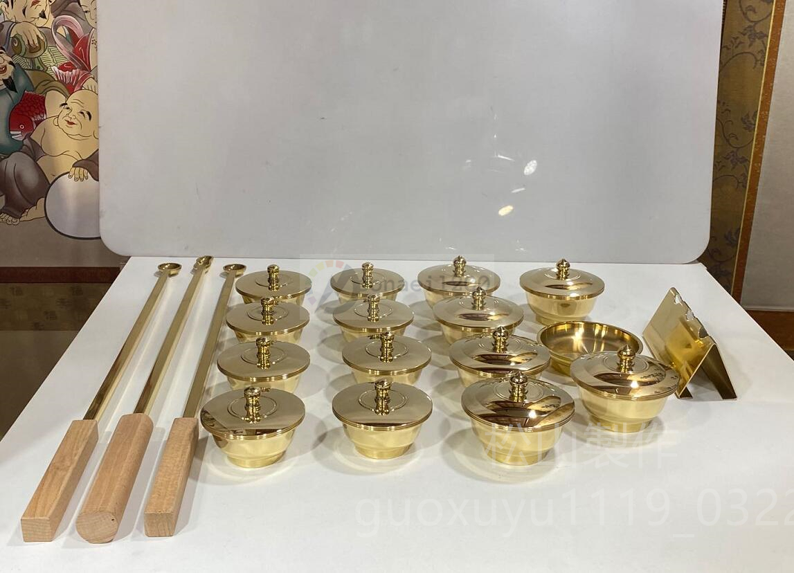 売れ筋がひ! 密教法具 寺院用仏具 真鍮製磨き仕上げ 点セット