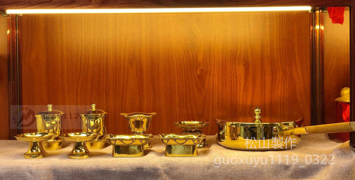 極上品 聖天法具 大根器 団器 洒器 花水器 天座 9点セット 真鍮 極上品 聖天法具 大根器 団器 洒器 花水器 天座 9点セット 真鍮