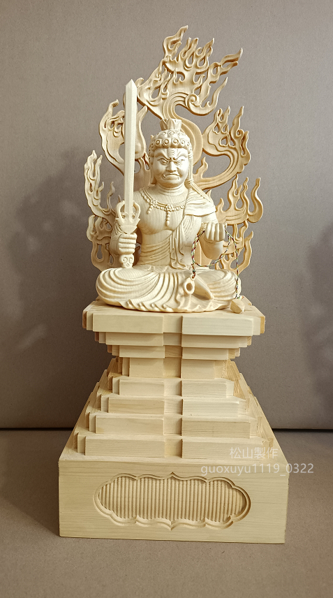 極上品 五大明王像一式 最新作 総檜材 木彫仏像 仏教美術 精密細工 仏師手仕上げ品_画像3