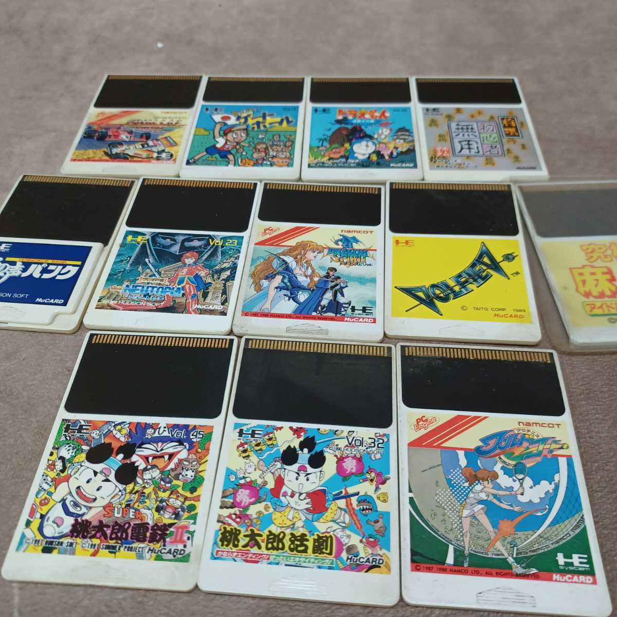 PCエンジン ゲームソフト ソフト 12枚まとめ売り TVゲーム 昭和レトロ コレクション ニュートピア 桃鉄 ドラえもん 麻雀 天の声 将棋