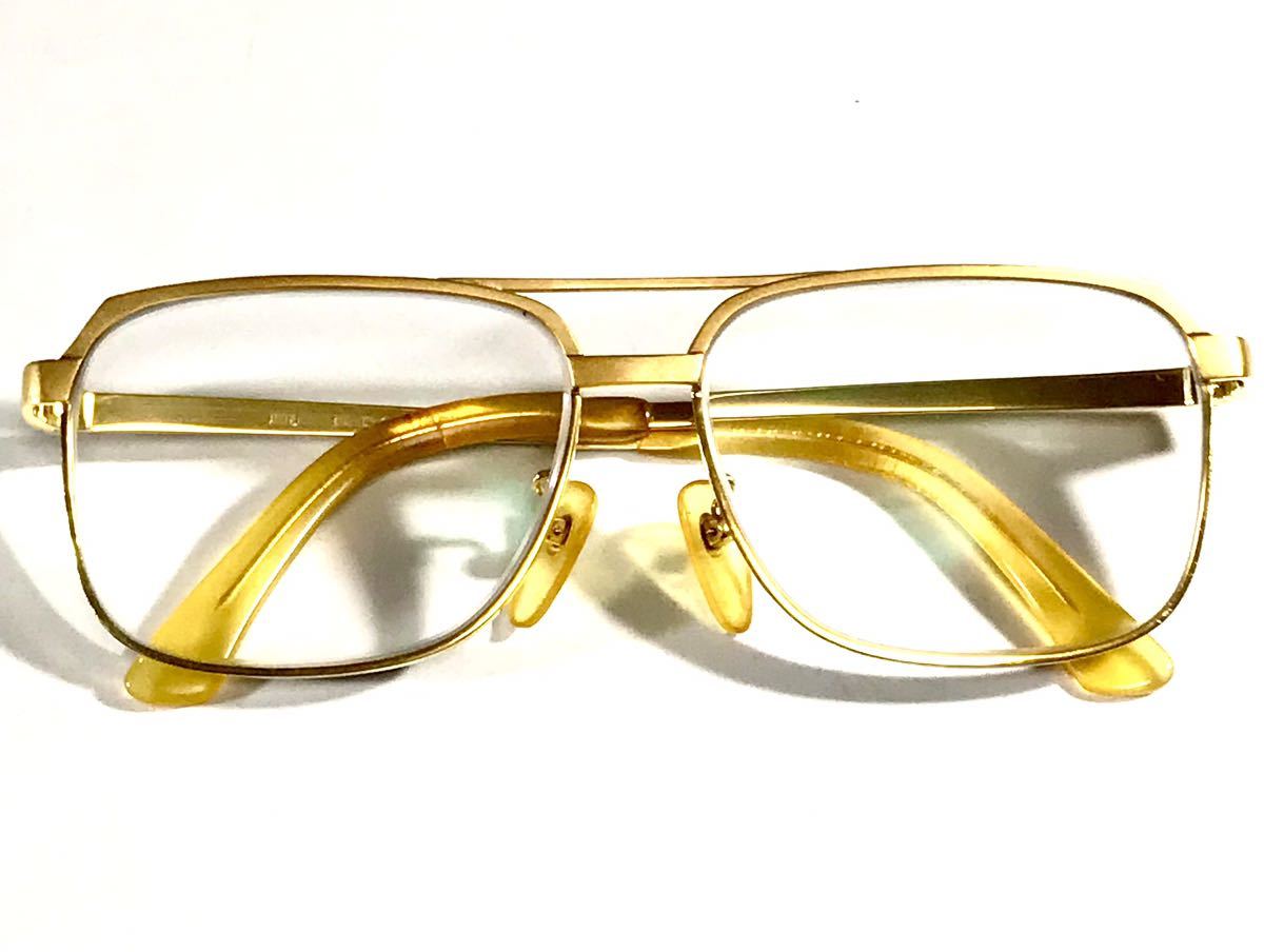 （A2694） 極上 K18 金無垢 ゴールド眼鏡 特注 メガネ 刻印 54 14 135 総重量51.54g 鼈甲 18金