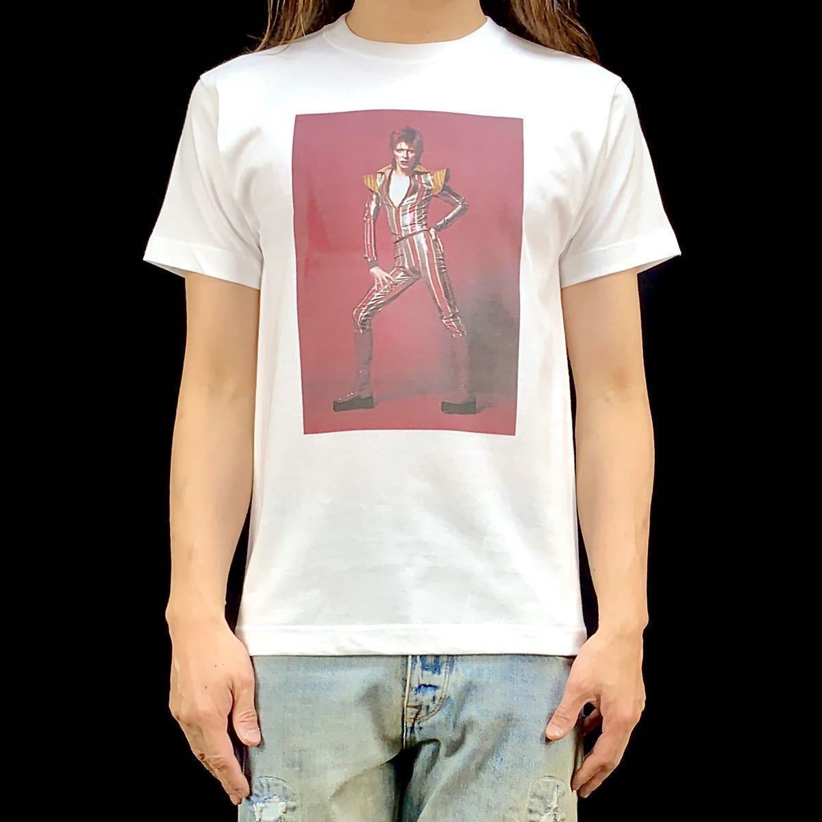 新品 デヴィッド ボウイ 地球に落ちてきた男 UK グラム ロック スター ジギー スターダスト Tシャツ Lサイズ メンズ レディース 男女兼用_画像2