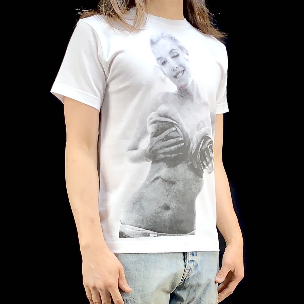 新品 マリリンモンロー アメリカ セックスシンボル セクシー ブロンド 手ブラ ビッグプリント Tシャツ Lサイズ メンズ レディース 男女兼用