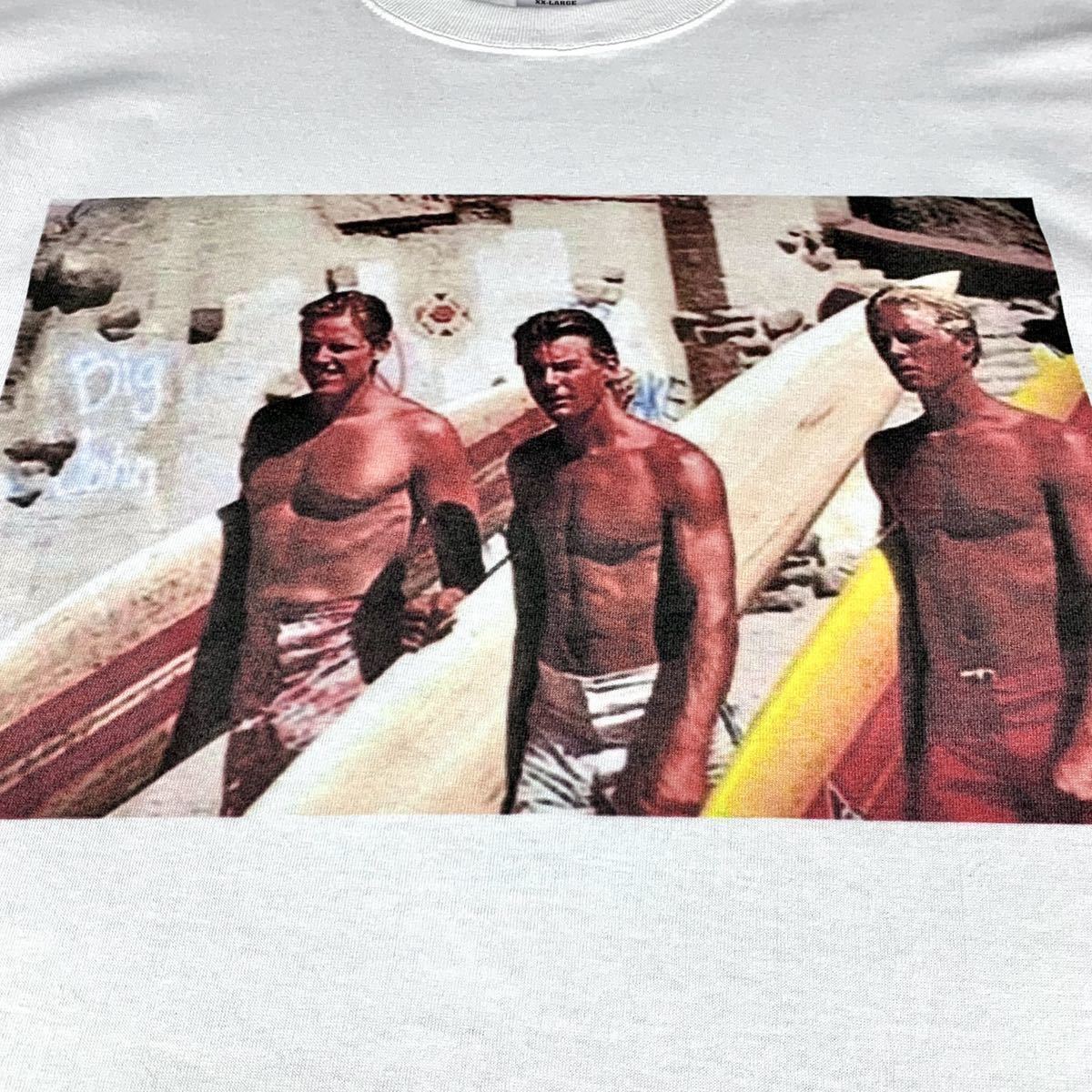 新品 ビッグウェンズデー カルフォルニア SURF サーファー サーフィン映画 大きい プリント ワイド オーバー フィット Tシャツ XXLサイズ_画像7
