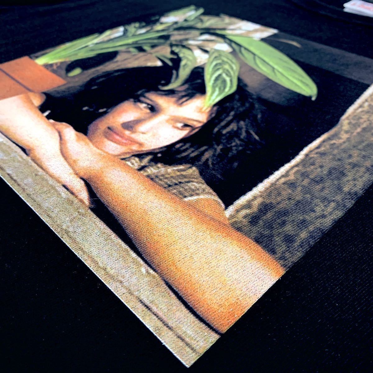 新品 レオン LEON 映画ヒロイン マチルダ ショートカット少女 アグラオネマ 観葉植物 大きいオーバーサイズ ビッグ Tシャツ XXLサイズ UNI