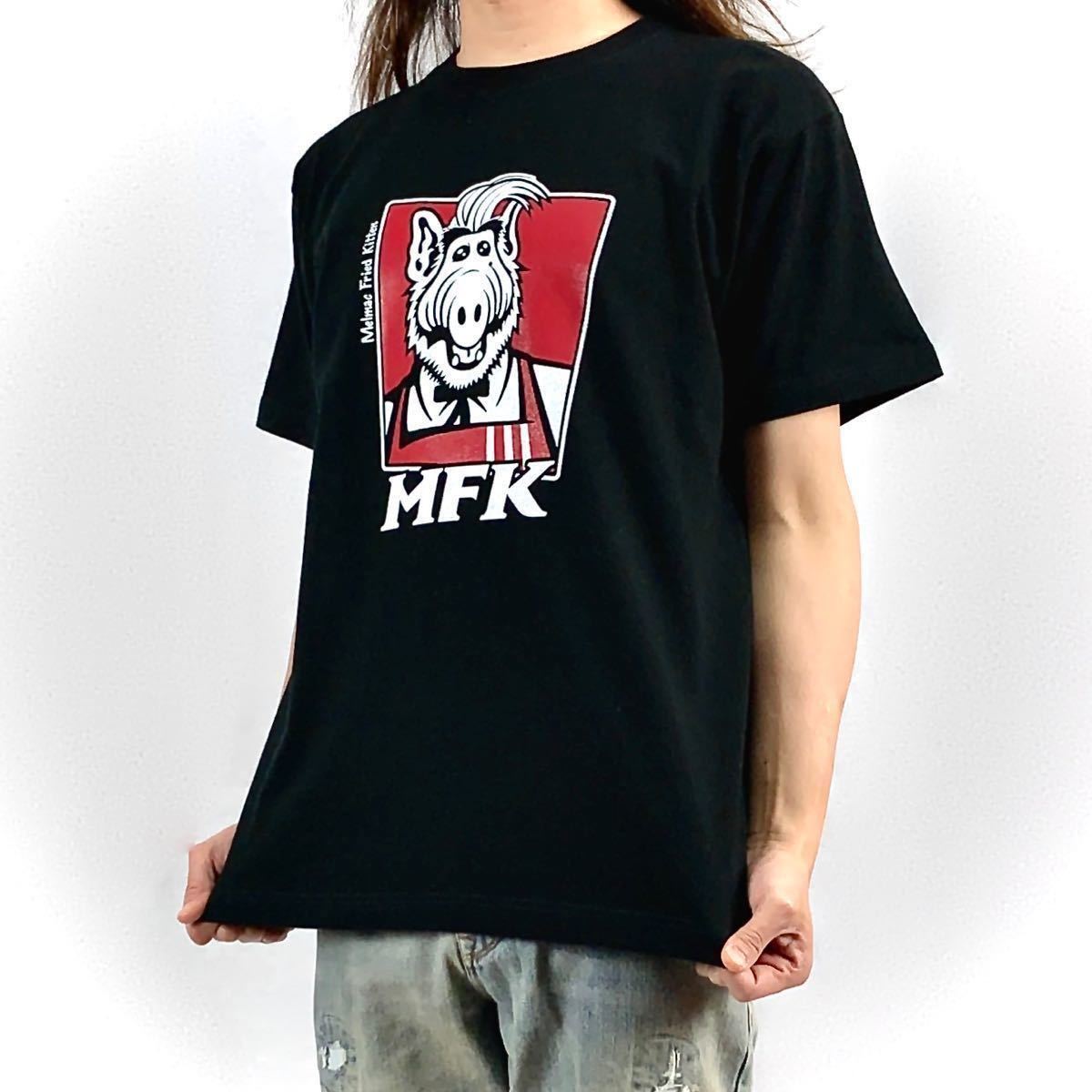 新品 ALF アルフ メルマック星 宇宙人 KFC ケンタッキーフライドチキン カーネルサンダース Tシャツ XLサイズ UNI 大きい ビッグ ワイド