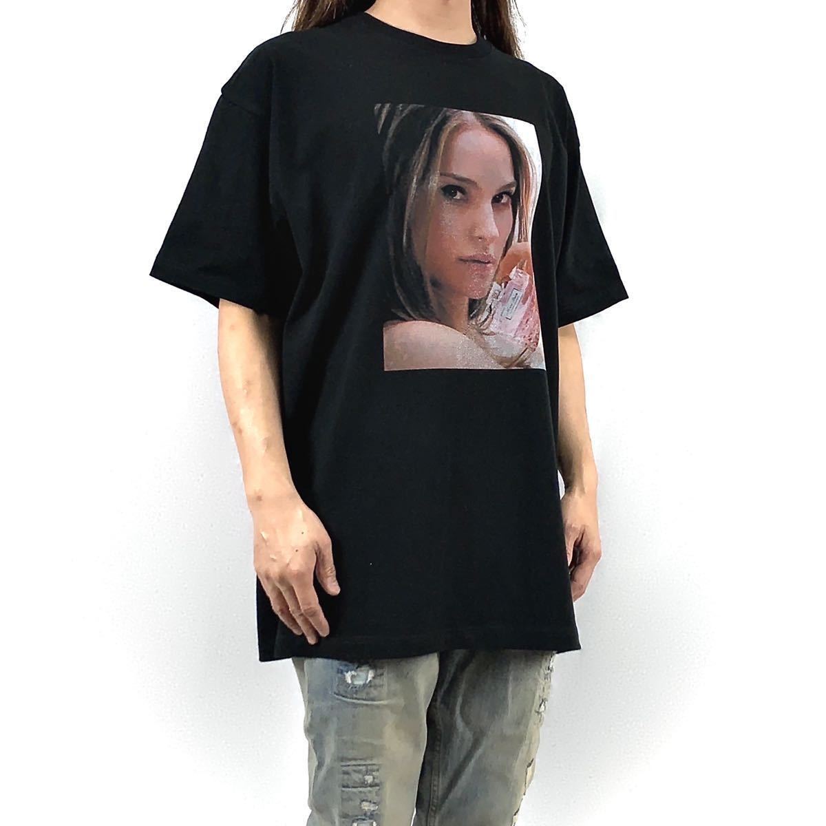 新品 ナタリーポートマン レオン マチルダ ブラックスワン エキゾチック 女優 ルーズ オーバー ワイド フィット ビッグ Tシャツ 4XLサイズ