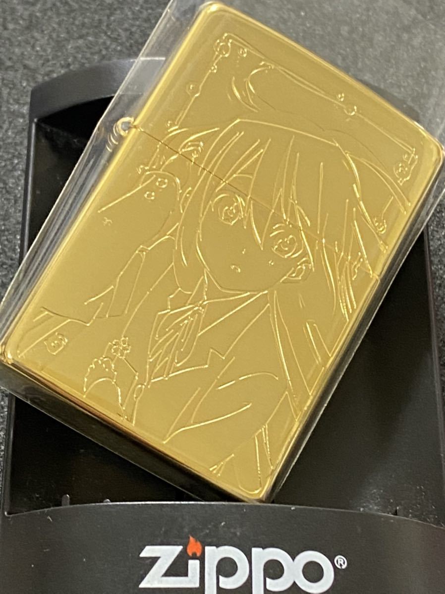 zippo けいおん ゴールド バージョン 限定品 希少モデル 2012年製 中野 梓 平沢 唯 かきふらい ゴールドインナー 2012年製_画像1