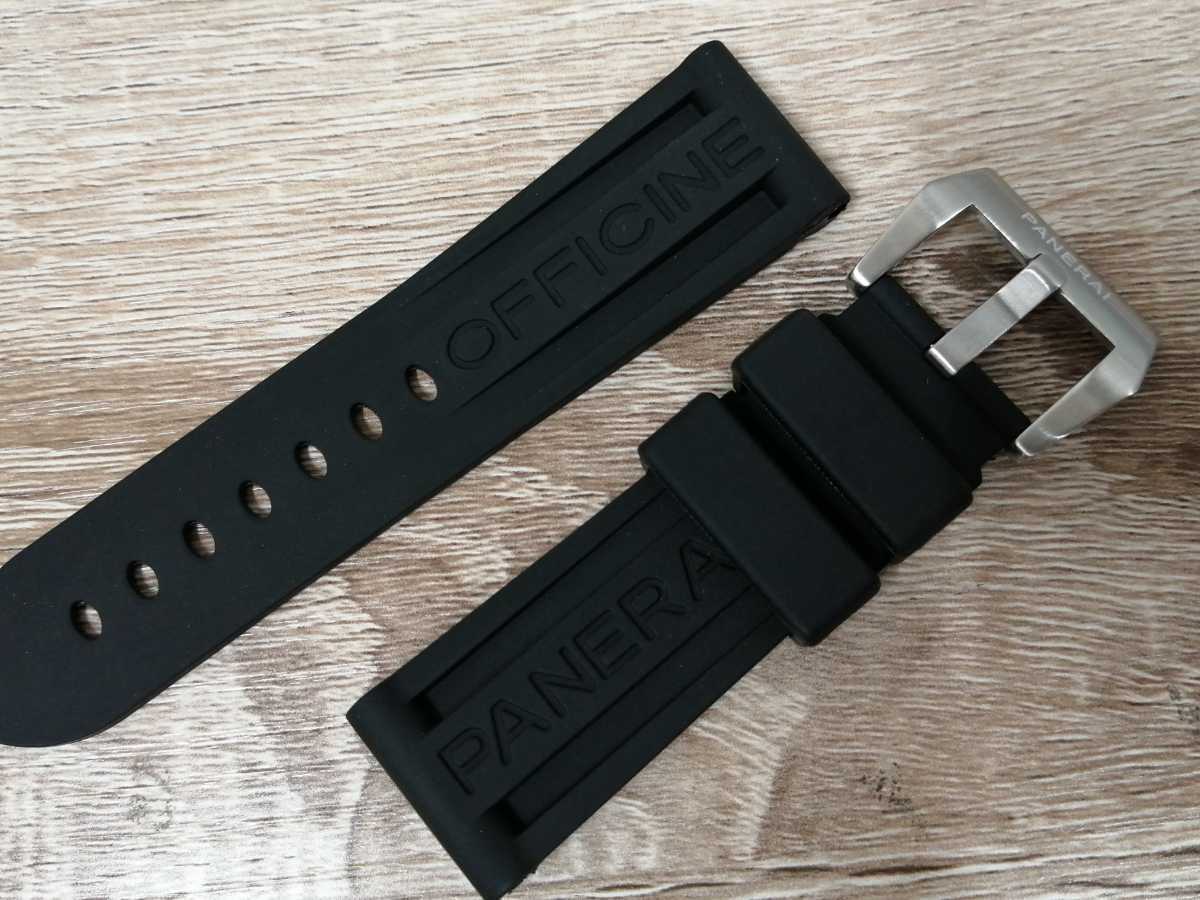 未使用品 パネライ ラバーベルト+尾錠セット 24ミリ 黒 - auriol-sa.com
