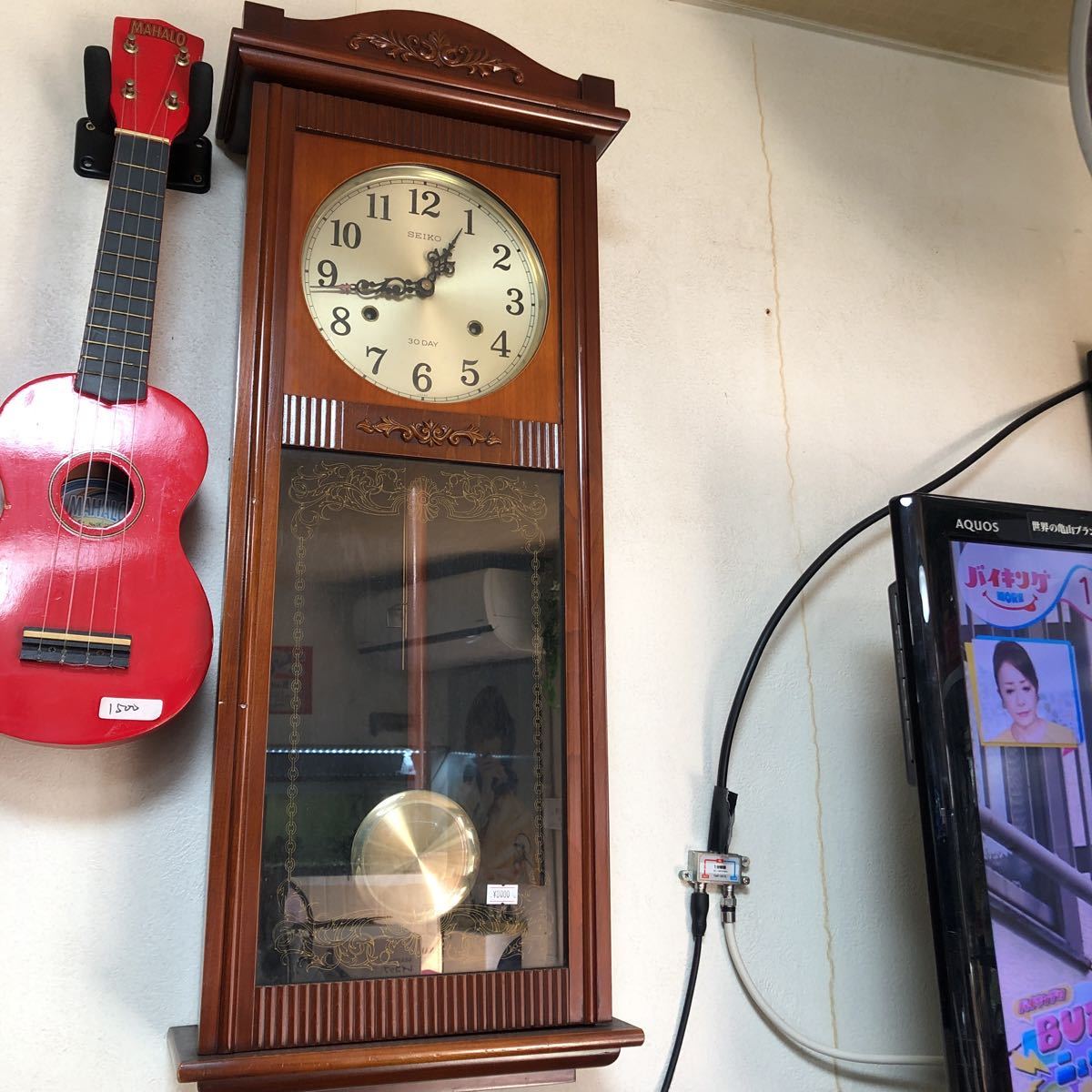 セイコー アンティーク ゼンマイ 昭和レトロ 振り子時計 掛時計 柱時計 SEIKO 古時計 ボンボン時計