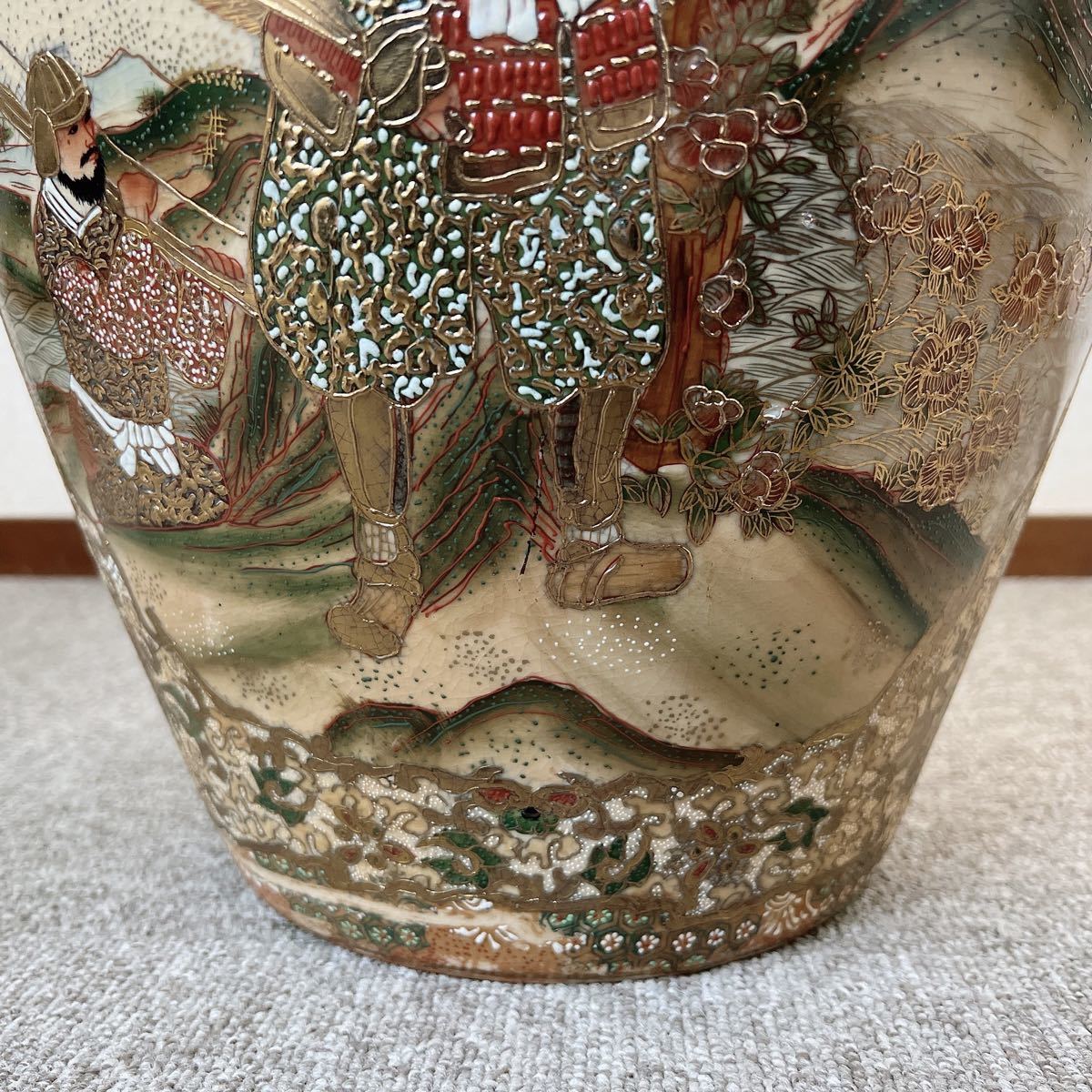 薩摩焼 金彩特大花瓶 飾り壺 壷 骨董品 | roubineart.com