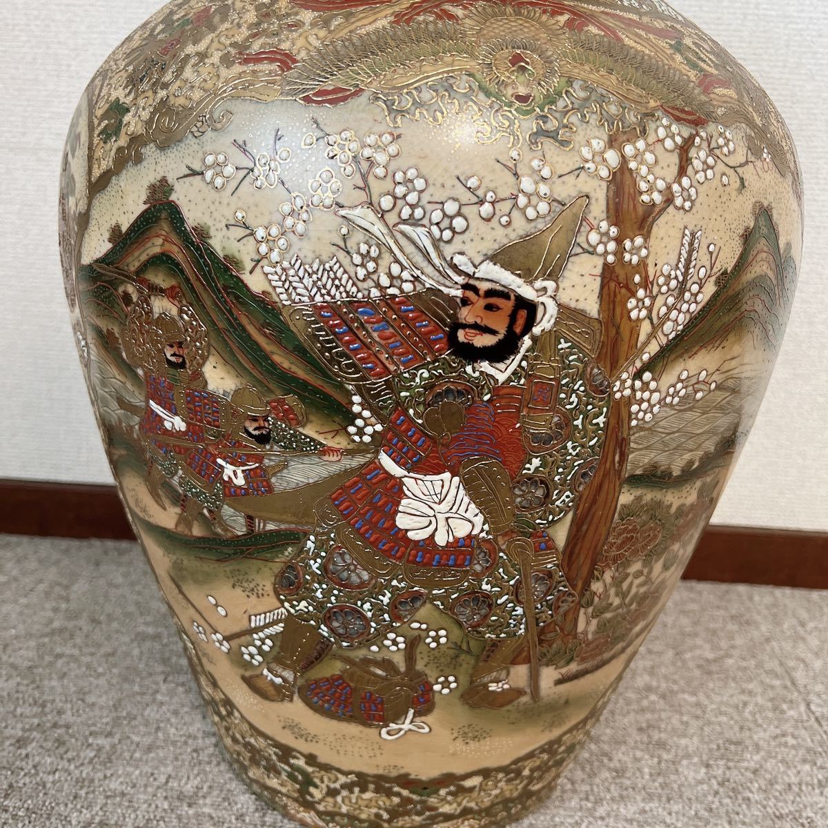 薩摩焼 金彩特大花瓶 飾り壺 壷 骨董品 | roubineart.com