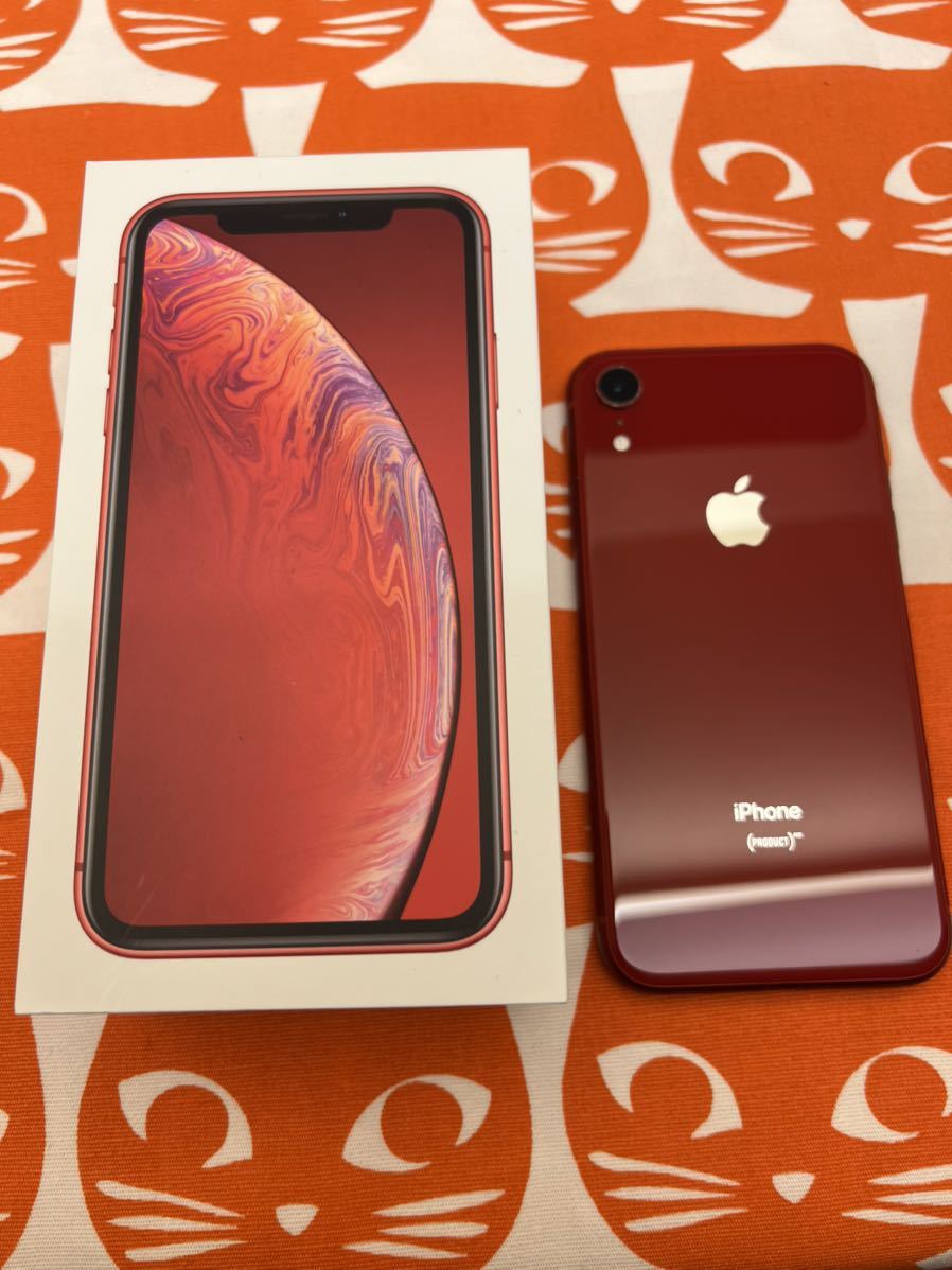 iPhone XR 128GB 美品 SIMフリー レッド イヤホン・コード未使用