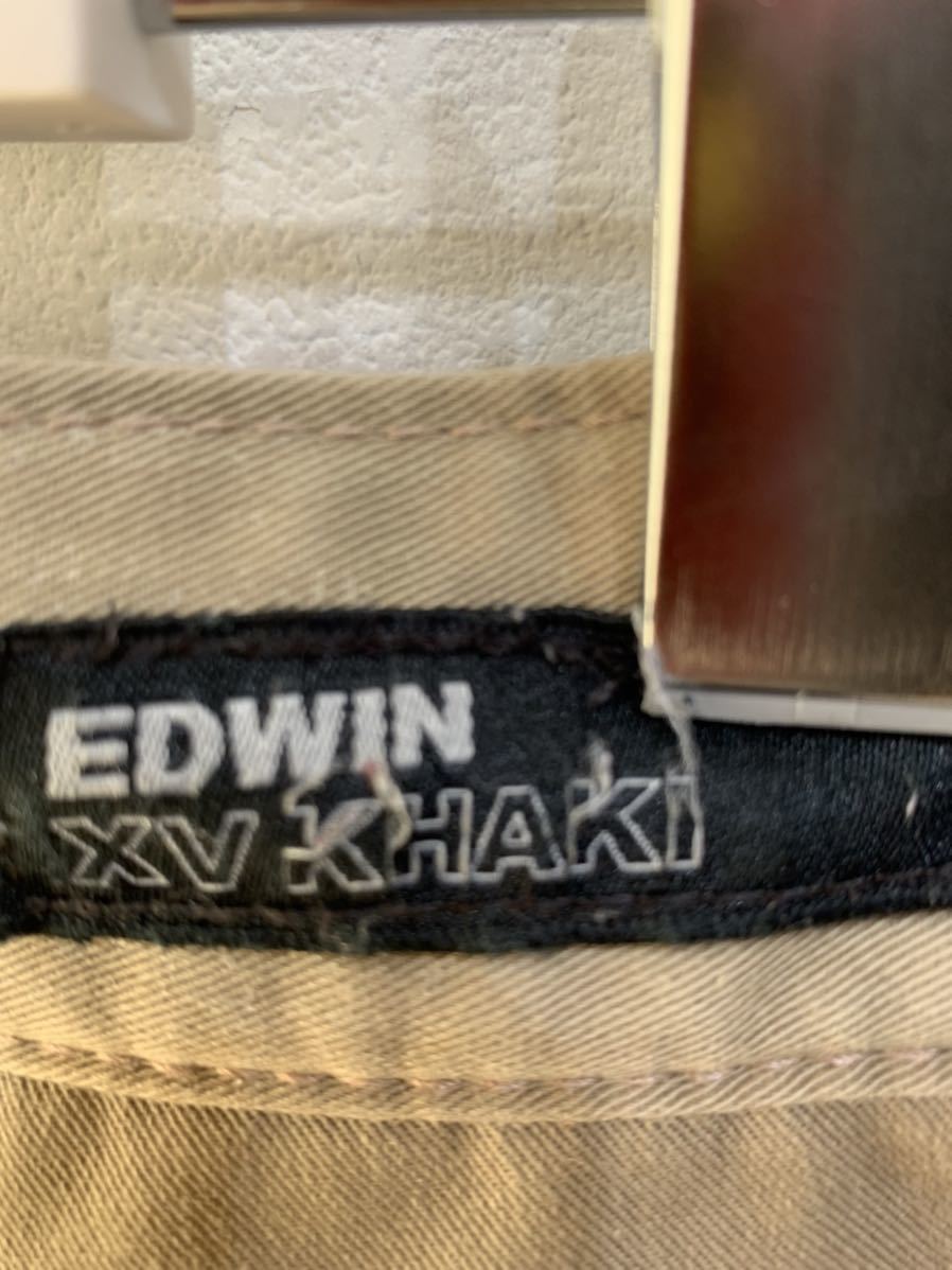 【人気】EDWIN/エドウィン 　XV　KHAKI　チノパン　七分丈　 茶／ブラウン　ワーク　　K1607_画像8