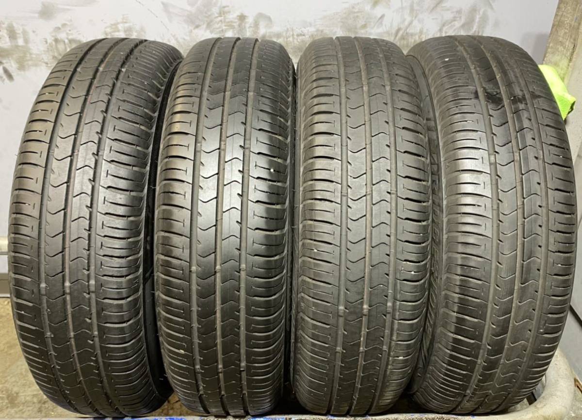 送料無料　155/65R13 73S（ブリヂストン）ECOPIa NH100C アルミホイール付き　PCD100 13×4.00B インセット45 4穴　ハブ径73 4本　C.5_画像6