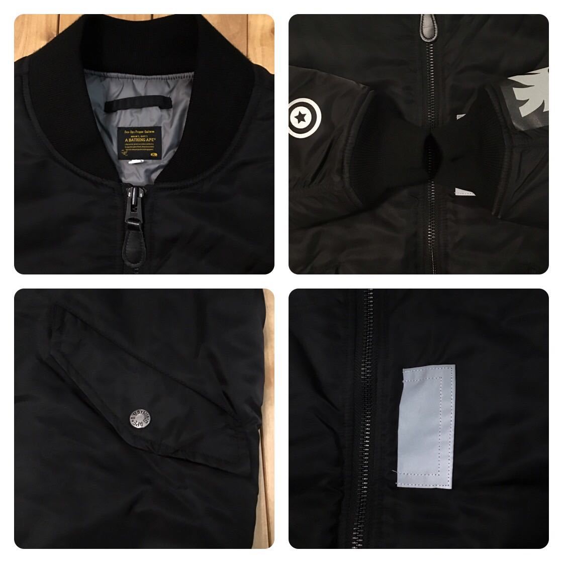 REFLECTOR SHARK MA-1 bomber jacket Mサイズ black a bathing ape BAPE エイプ ベイプ  アベイシングエイプ シャーク ジャケット WGM a54 product details | Yahoo! Auctions Japan proxy  bidding and shopping service | FROM JAPAN