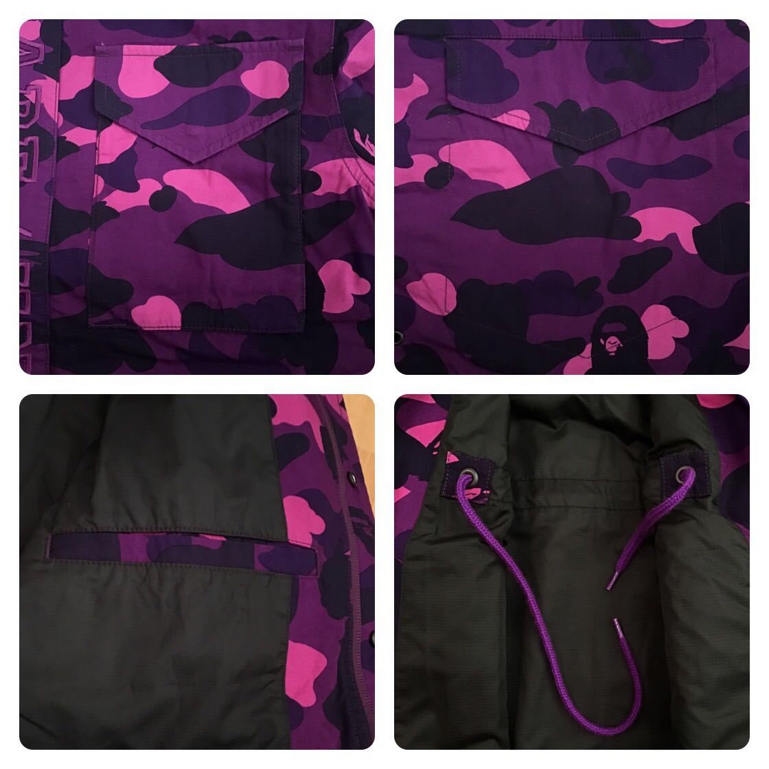 undefeated × BAPE M65 military jacket Lサイズ purple camo a bathing ape BAPE エイプ ベイプ アベイシングエイプ ジャケット 迷彩 b53_画像7