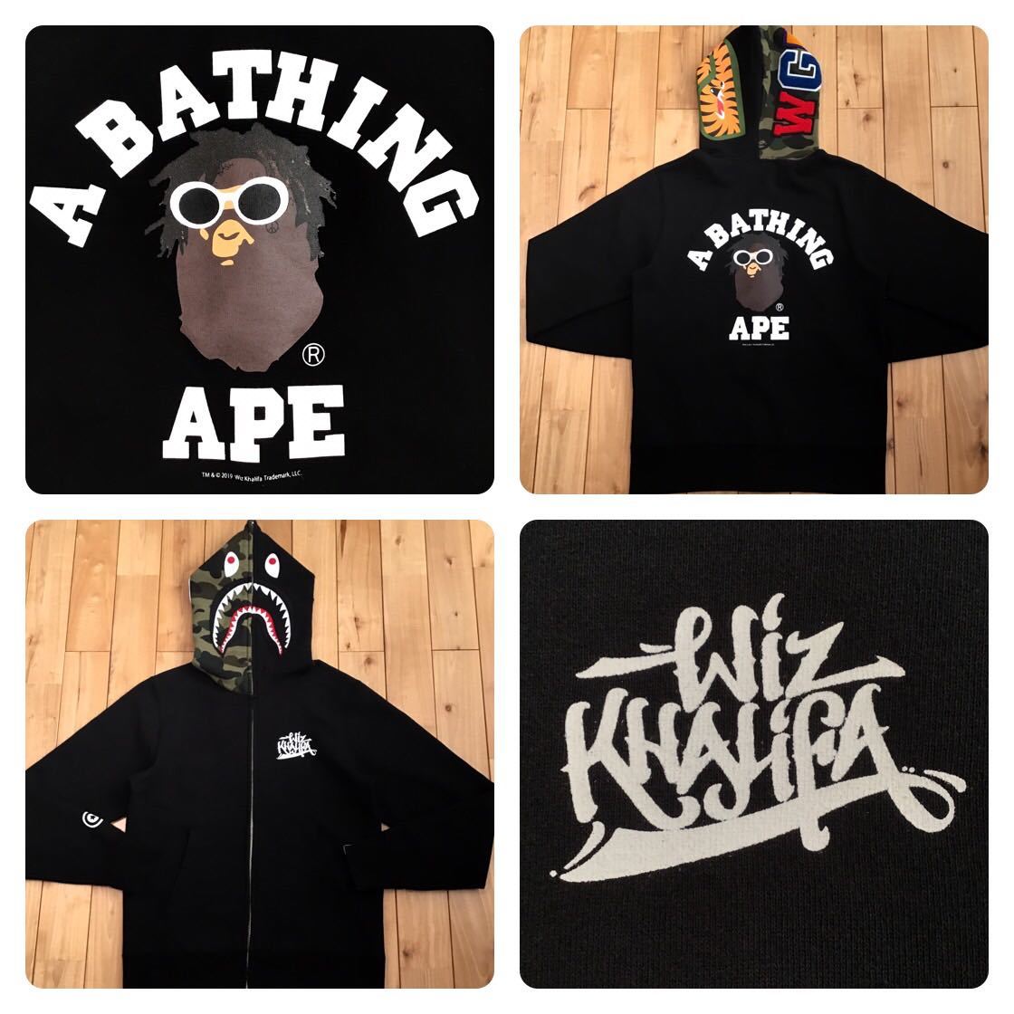 ★激レア★ Wiz Khalifa × BAPE シャーク パーカー Sサイズ shark full zip hoodie a bathing ape エイプ ベイプ 1st camo 迷彩 p14_画像1