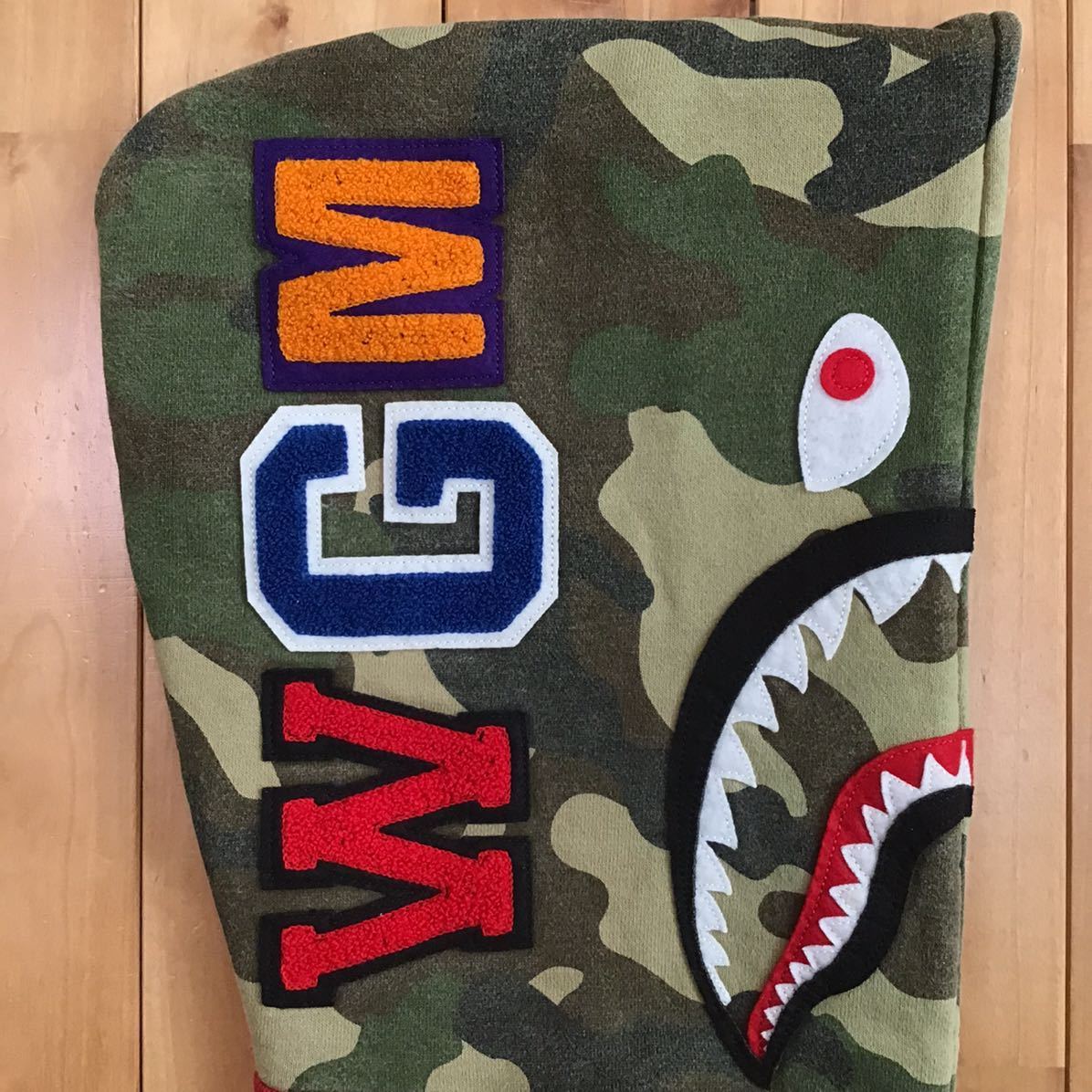 ★初代★ 2004年 1st model シャーク パーカー XSサイズ shark full zip hoodie a bathing ape BAPE エイプ ベイプ スケシン NIGO 85g_画像3