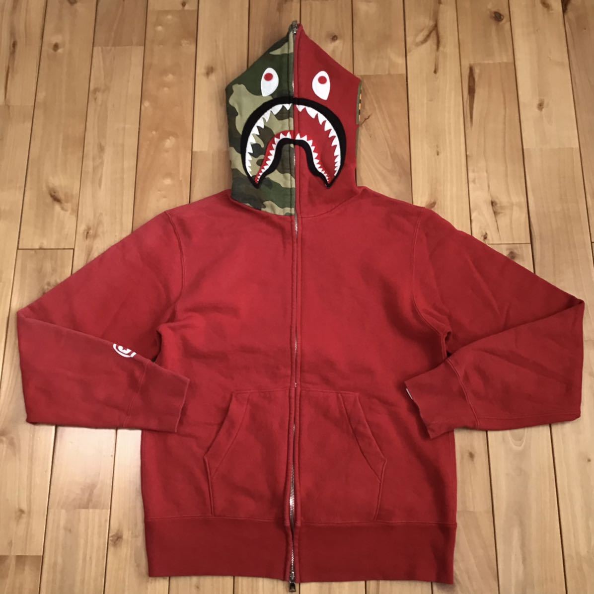 ★初代★ 2004年 1st model シャーク パーカー XSサイズ shark full zip hoodie a bathing ape BAPE エイプ ベイプ スケシン NIGO 85g_画像1