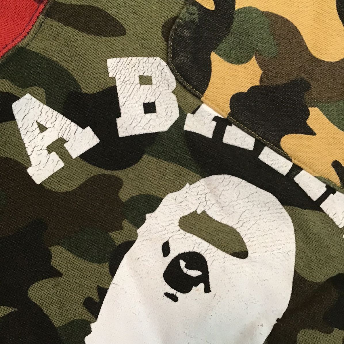 Mix camo カレッジロゴ スウェット ハーフパンツ Lサイズ a bathing