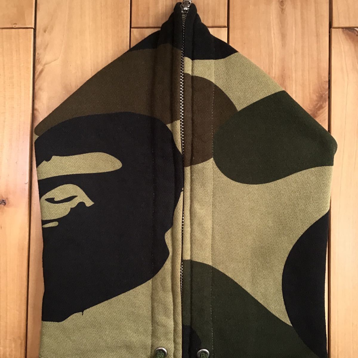 Giant 1st camo crazy フルジップ パーカー Mサイズ a bathing ape bape full zip hoodie エイプ ベイプ アベイシングエイプ 迷彩 w88_画像3