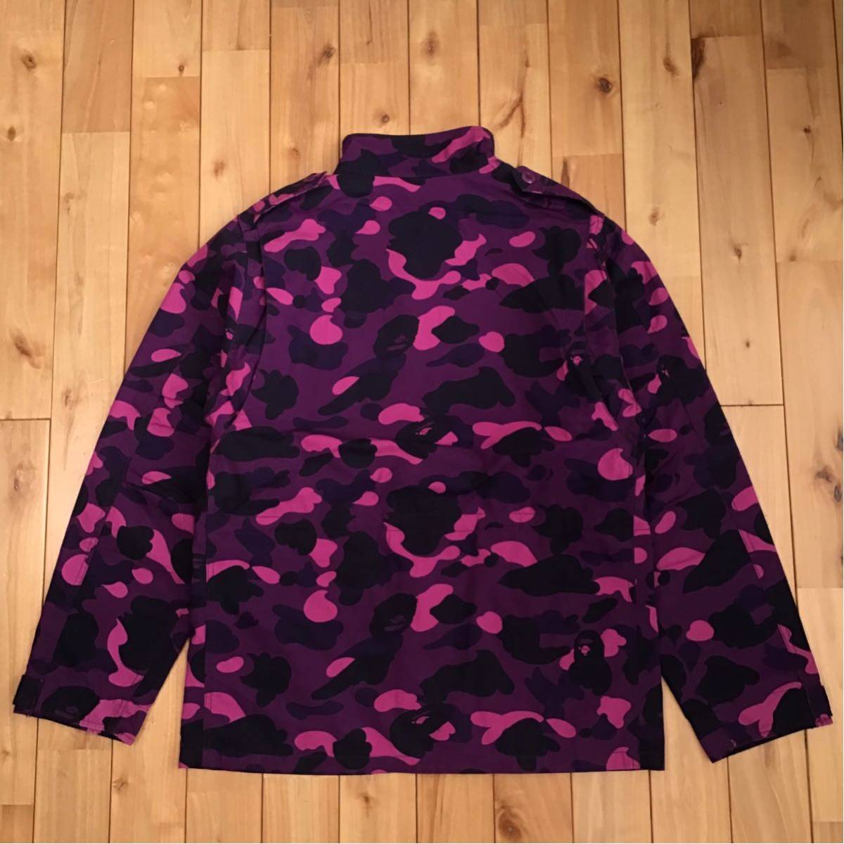 undefeated × BAPE M65 military jacket Lサイズ purple camo a bathing ape BAPE エイプ ベイプ アベイシングエイプ ジャケット 迷彩 b53_画像2