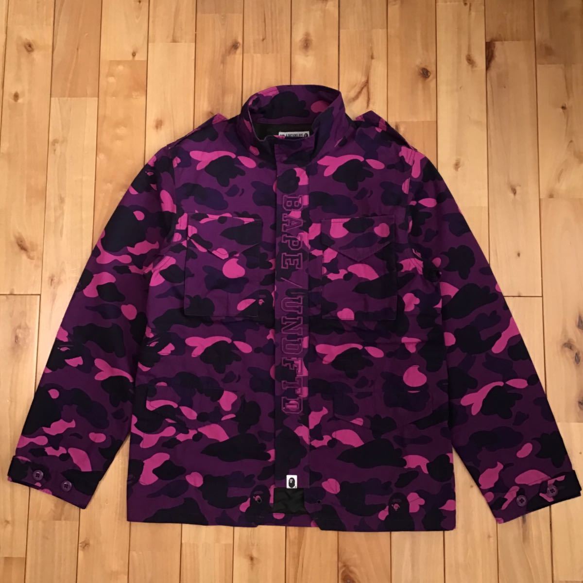 undefeated × BAPE M65 military jacket Lサイズ purple camo a bathing ape BAPE エイプ ベイプ アベイシングエイプ ジャケット 迷彩 b53_画像1