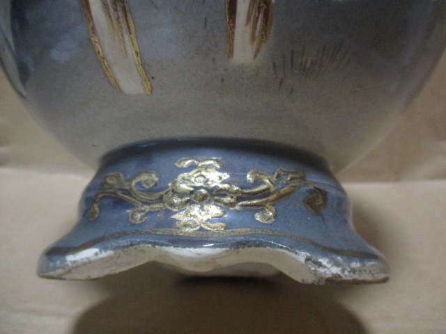 薩摩焼 明治期 輸出用飾り壺 貴重です M47-2