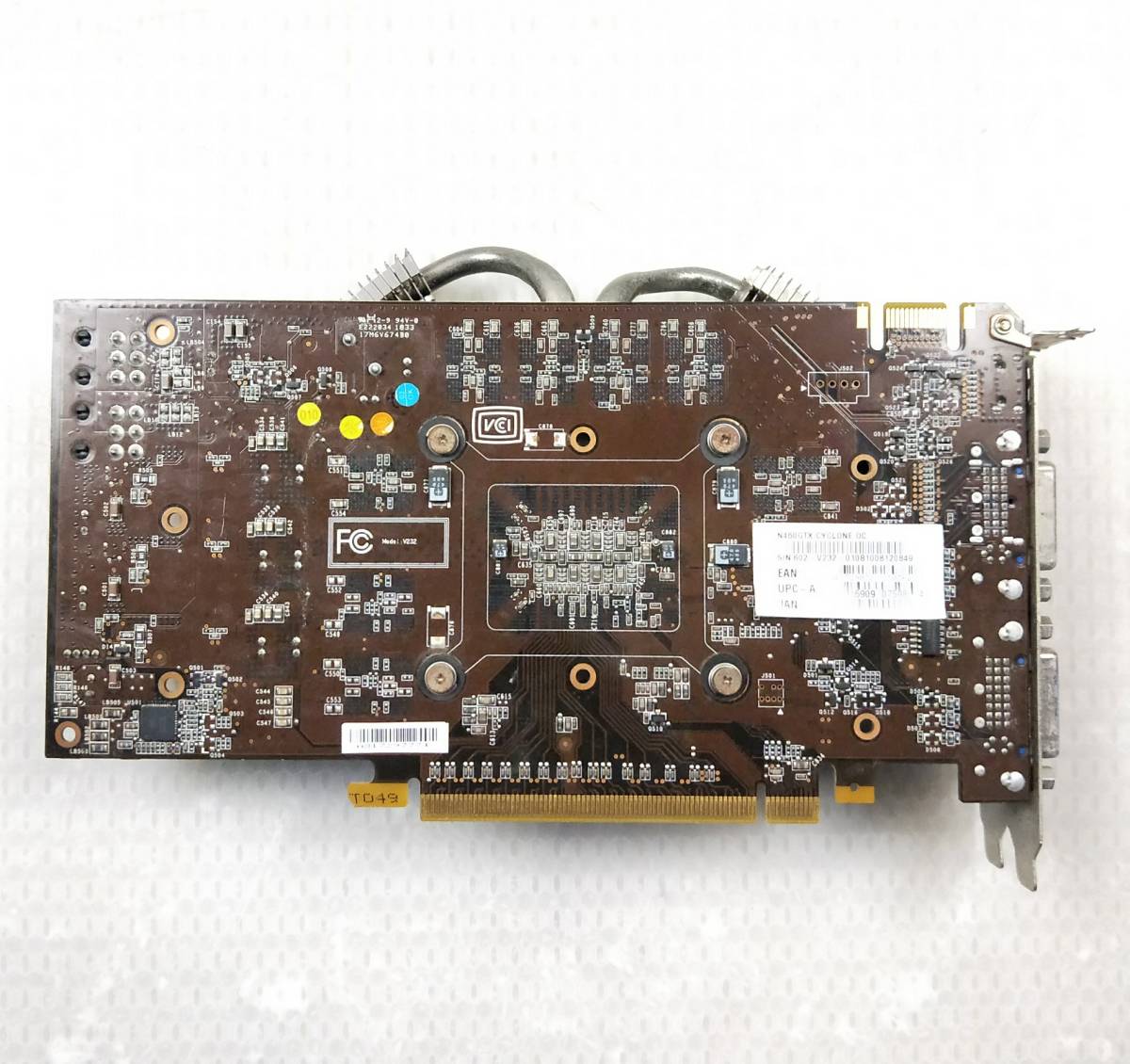 【中古パーツ】MSI N460GTX CYCLONE OC MiniHDMI/DVI グラフィックボード/ビデオカード PCI-E ■XK511-2_画像2