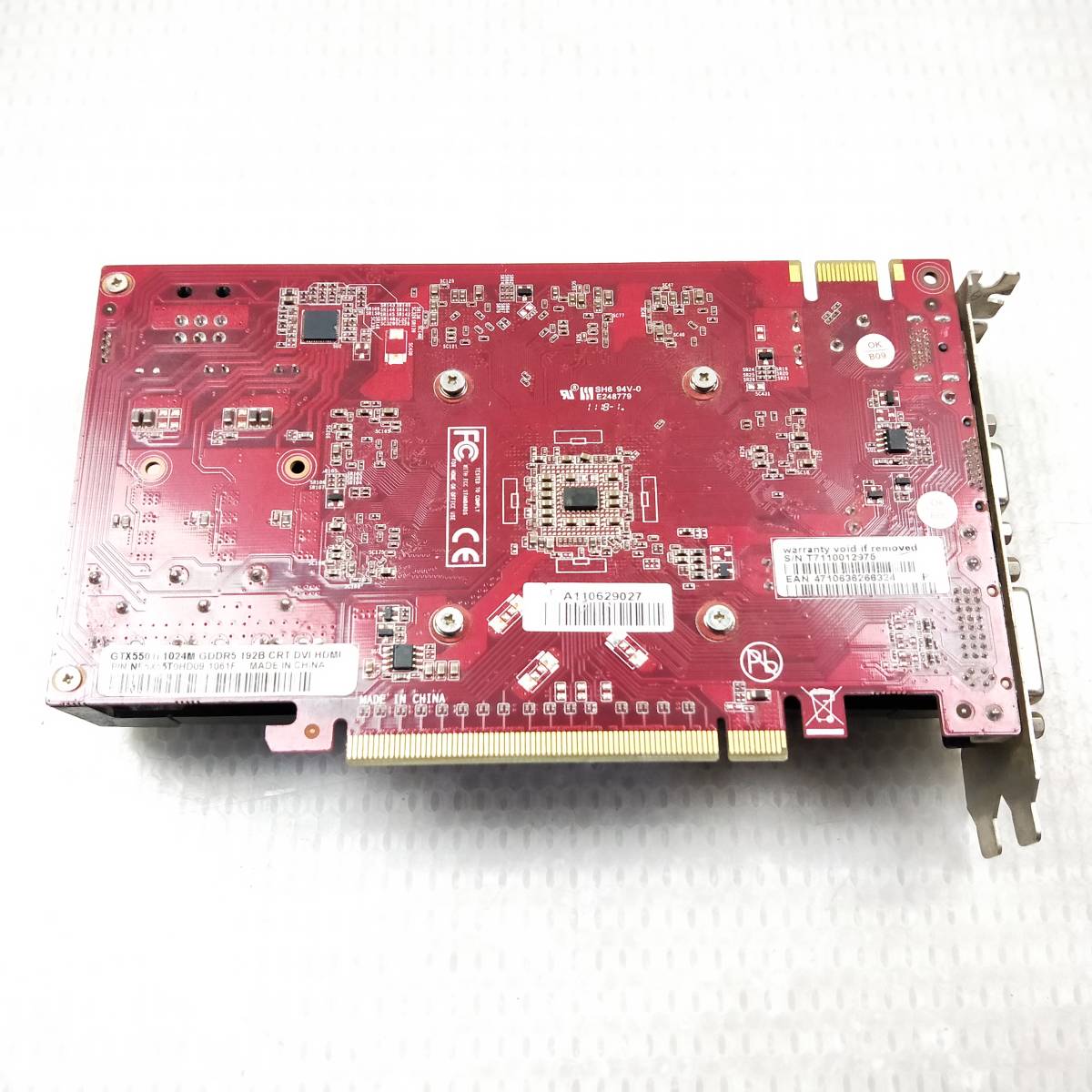 【中古パーツ】GTX550Ti 1024M GDDR5 192B CRT/DVI/HDMI グラフィックポード /ビデオカード PCI-E ■XK201-2_画像2