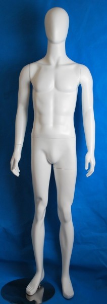 男性マネキン全身リアルボディ MD-MANEGG4W 白つやけし
