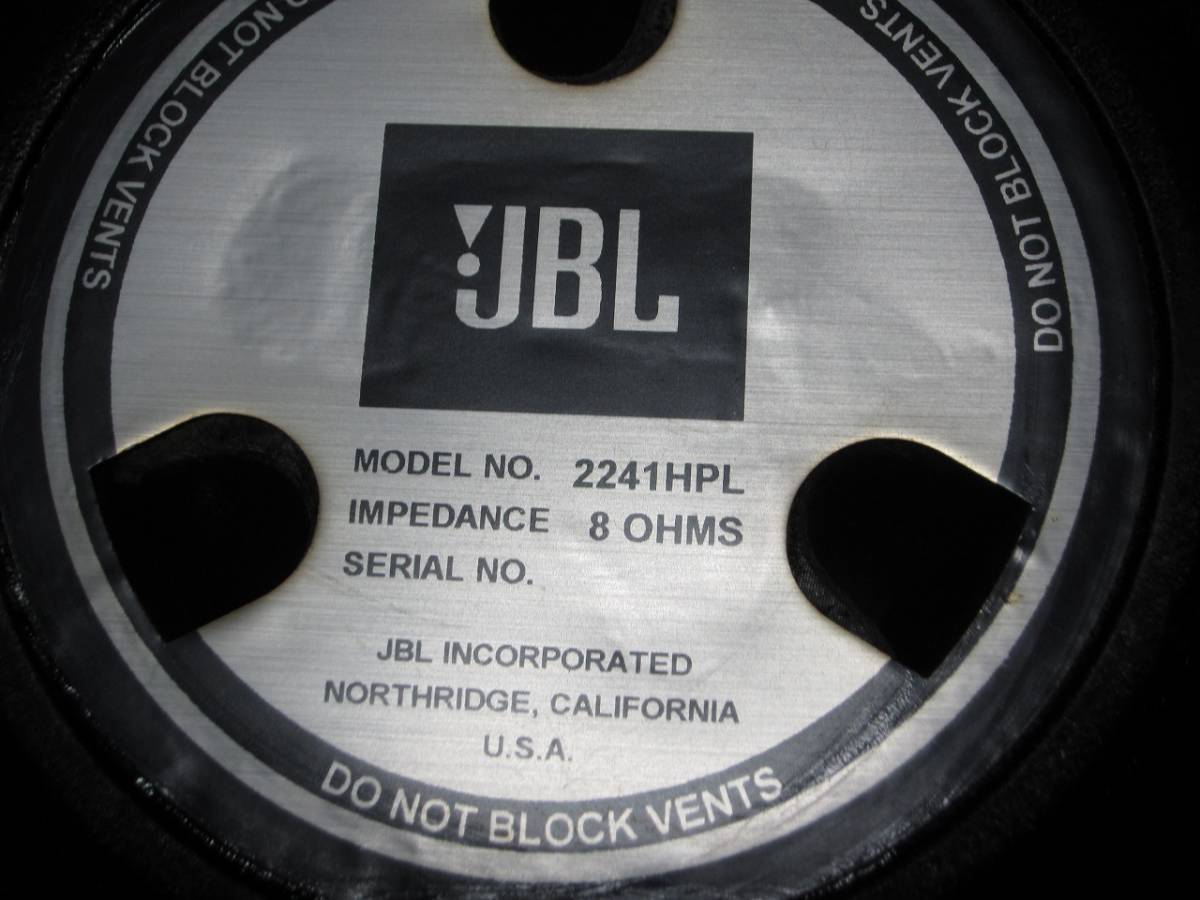 純正販促品 JBL 2241HPL 46cm　(18インチ） コーン型　ウーファーユニット　８
