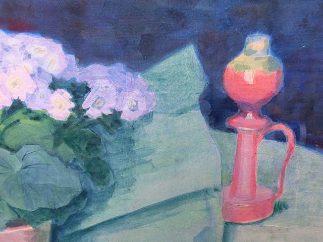 489615 watercolor board ... work temporary .[ still life ] Japan watercolor painting ... member 