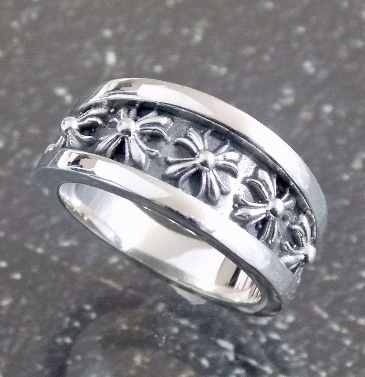 クロムハーツ/CHROME HEARTS☆ナローVバンドリング/新品加工/18号/イン